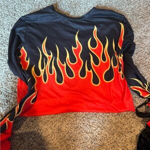 Universal Threads-Flame long sleeve Croptop